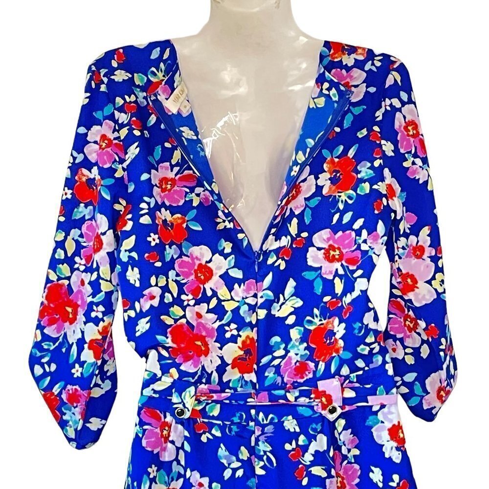 Yumi Kim Romper Faux Wrap V-Neck with Front Pockets and Sash XS - Picture 3 of 8